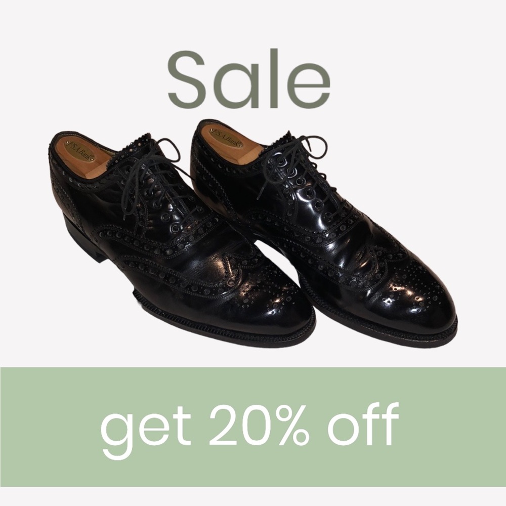 Jos A Bank wingtip dress shows for men.
